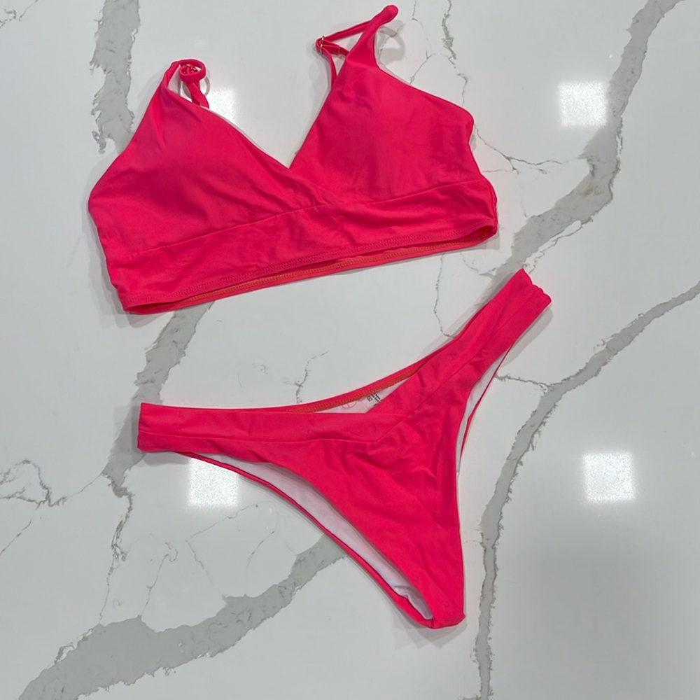 Hot pink bikini